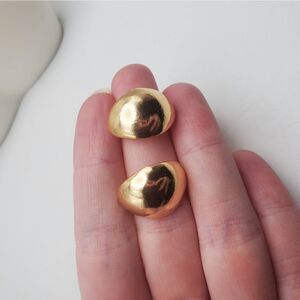 Half hoop earrings gold toned